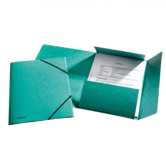 Kulmalukkokansio läpillä Esselte A4 390G vihreä, hinta 1,48€