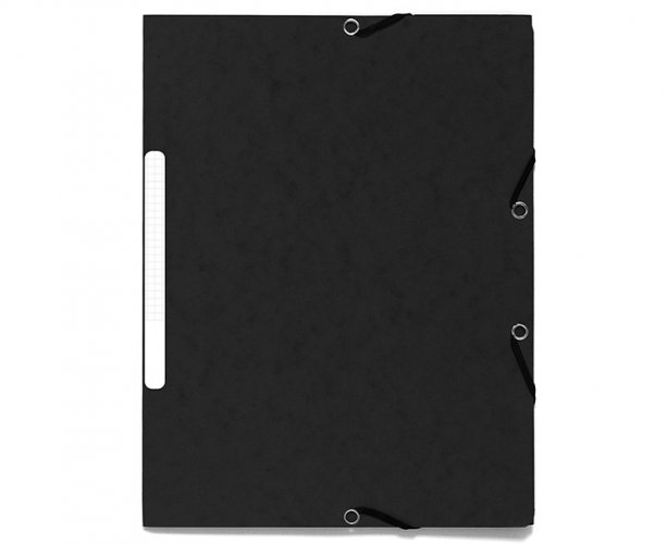 Kulmalukkokansio läpillä Exacompta A4 375G musta, hinta 0,77€