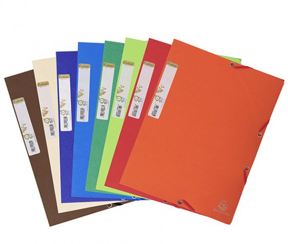 Kulmalukkokansio läpillä Exacompta A4 kierrätetty värilaj, hinta 1,40€