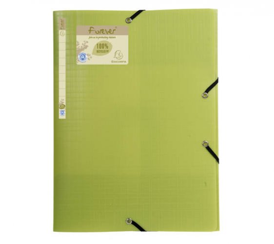 Kulmalukkokotelo läpillä Exacompta Forever A4 PP vihreä, hinta 4,52€