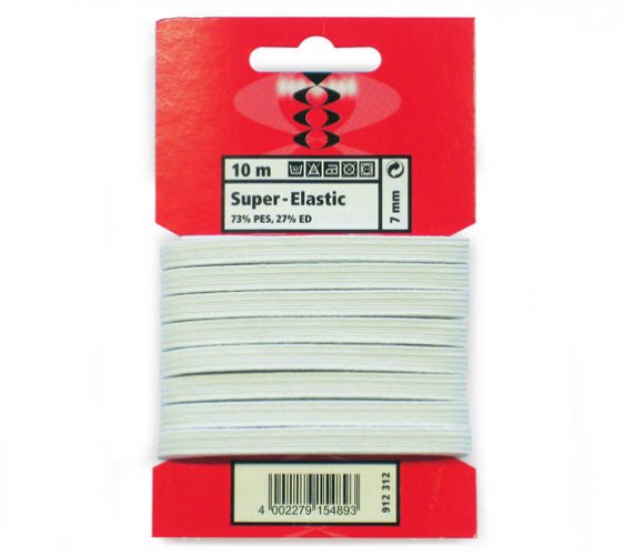 Kuminauha 7MM VALKOINEN 10M/KORTTI, hinta 3,20€