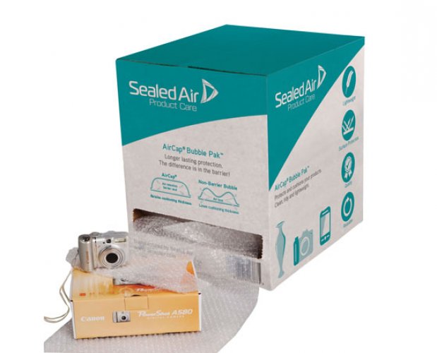 Kuplamuovi annostelulaatikossa Sealed Air 30 x 30 cm / 40 m, hinta 30,74€
