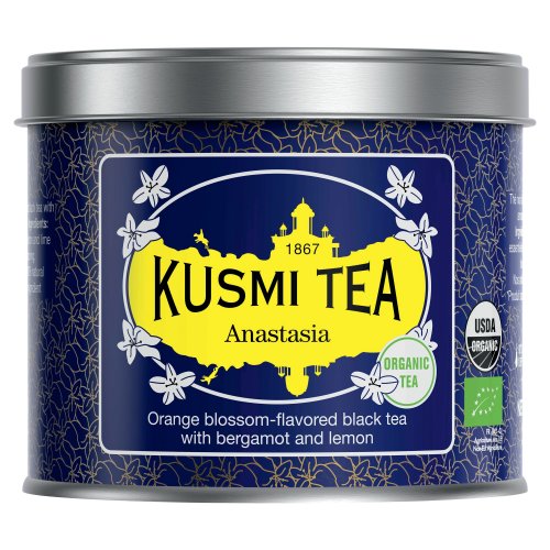 Kusmi Tea luomu anastasia irtotee 100g metallisella pakkauksella, hinta 23,57€