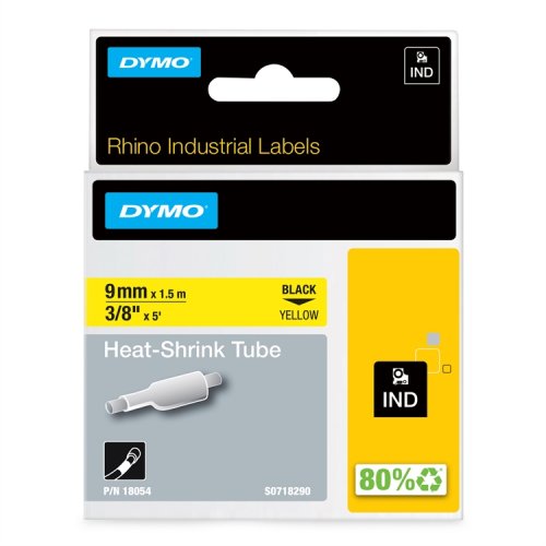 Kutistesukka DYMO Rhino Industrial Label 18054 9 mm kelt, hinta 40,56€