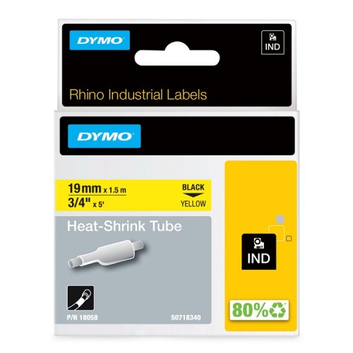 Kutistesukka DYMO Rhino Industrial Label 18058 19 mm kelt, hinta 47,52€