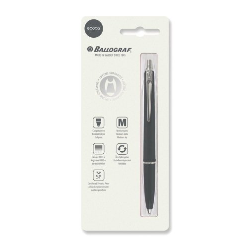 Kuulakärkikynä Ballograf epoca 103 plast mekanismilla medium blister, hinta 9,23€