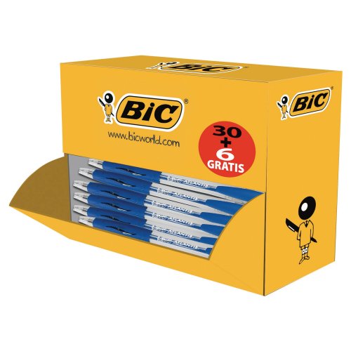 Kuulakärkikynä Bic atlantis clic mekanismilla 0,32mm sininen, hinta 58,34€