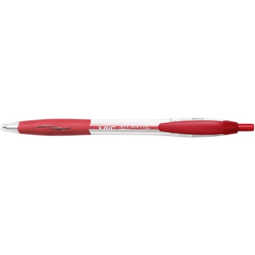 Kuulakärkikynä Bic atlantis mekanismilla 0,32mm medium punainen, hinta 1,65€