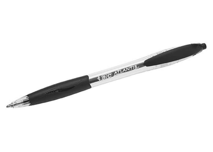 Kuulakärkikynä Bic Atlantis musta arkistokelpoinen, hinta 1,35€