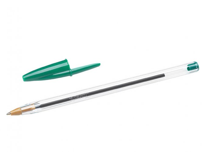 Kuulakärkikynä Bic Cristal vihreä arkistokelpoinen, hinta 0,35€