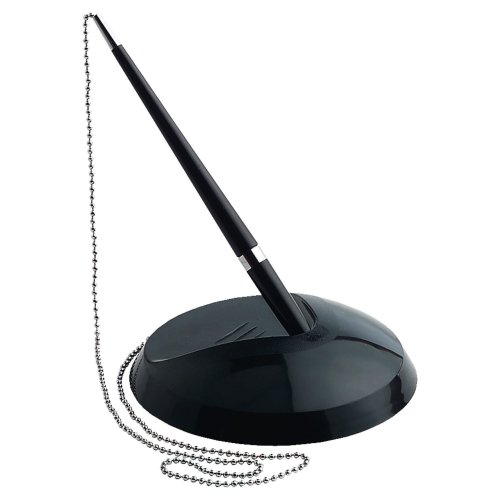 Kuulakärkikynä ketjukynä kynäteline ja säiliö Hainenko musta, hinta 2,85€