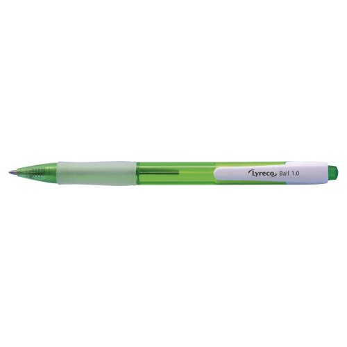 Kuulakärkikynä Lyreco eco ball point recycled mekanismilla 0,5mm vihreä, hinta 4,36€