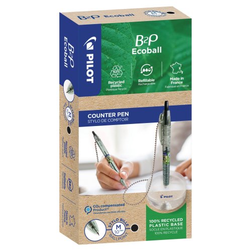 Kuulakärkikynä Pilot b2p ketjulla, musta, hinta 23,01€