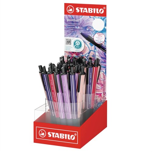 Kuulakärkikynä STABILO pointball Wildflower display /38, hinta 134,40€