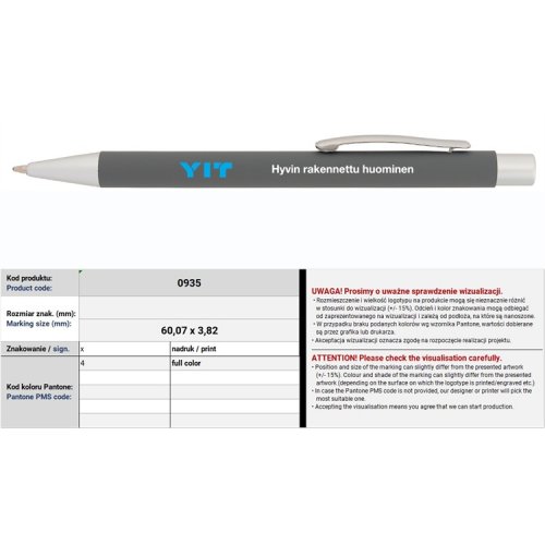 Kuulakärkikynä YIT Abu Dhabi, hinta 1,43€