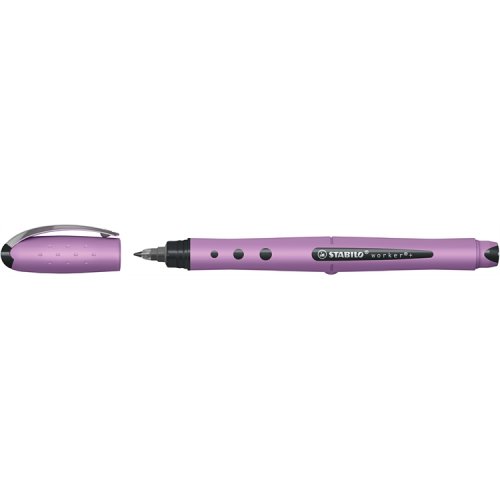 Kuulamustekynä STABILO worker+ Wildflower lila, hinta 5,44€