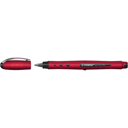 Kuulamustekynä STABILO worker+ Wildflower punainen, hinta 5,44€