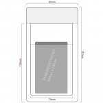 Kynätaskusuoja id-kortille 85x157mm valkoinen pystymalli
