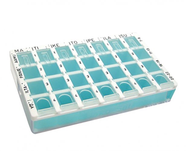 Lääkeannostelija Jakoset Medi suomenkielinen 153x92x24mm, hinta 9,98€