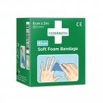 Laastari Cederroth 51011011 soft 6 cm x 2 m sininen
