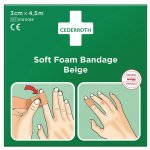 Laastari Cederroth 51011018 soft 3cm x 4.5m beige