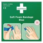 Laastari Cederroth 51011022 soft 3cm x 4.5m sininen