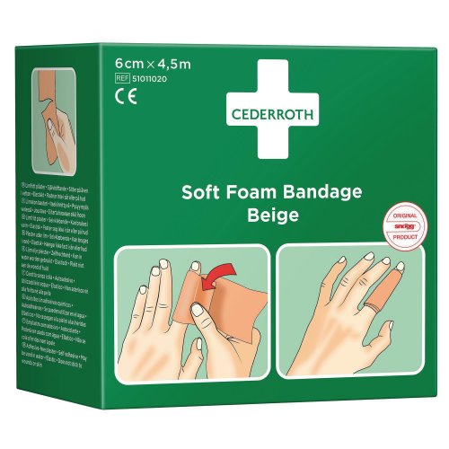 Laastari Cederroth soft 6 cm x 4,5 m beige, hinta 10,09€