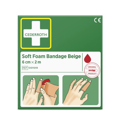 Laastari Cederroth Soft Foam beige 6 cm x 2 m, hinta 5,99€