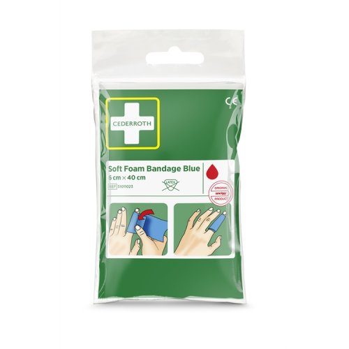 Laastari Cederroth Soft Foam sininen taskupakkaus 6 x 40 cm, hinta 1,80€