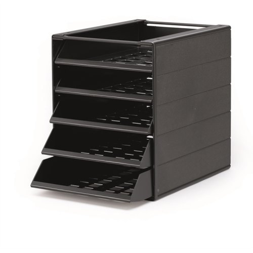 Laatikosto Durable Idealbox Basic 5-osainen musta, hinta 51,55€