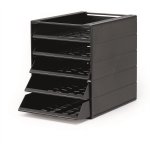Laatikosto Durable Idealbox Basic 5-osainen musta