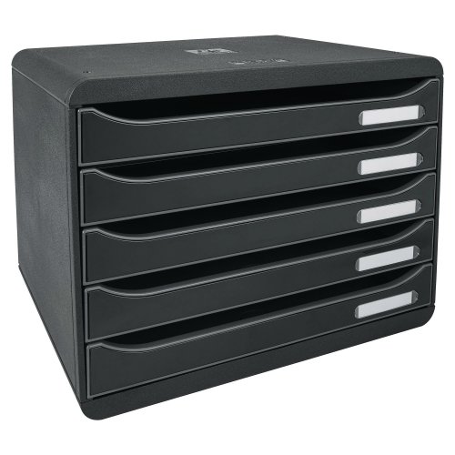 Laatikosto Exacompta big box plus 5-osainen musta, hinta 57,64€