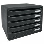 Laatikosto Exacompta big box plus 5-osainen musta