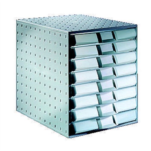 Laatikosto Exacompta The System 8-osainen A4 harmaa, hinta 75,55€