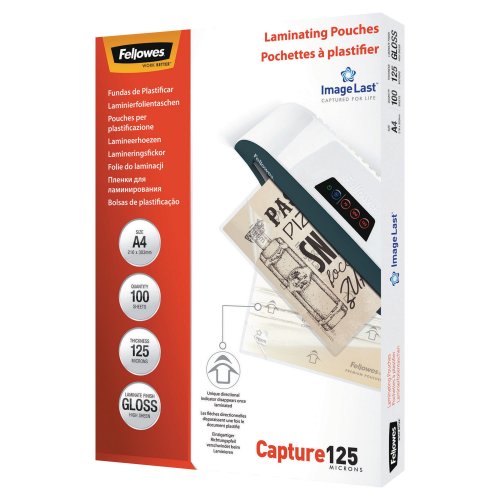 Laminointitasku Fellowes a4 2x125mic kirkas 100kpl, hinta 17,72€