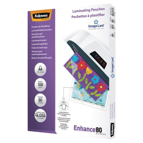 Laminointitasku Fellowes a4 2x80mic kirkas 100kpl, hinta 11,13€