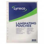 Laminointitasku Lyreco 63 x 98mm 2x180mic kirkas 50kpl