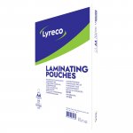 Laminointitasku Lyreco a4 2x100mic kirkas tarratausta 100kpl