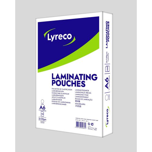 Laminointitasku Lyreco a6 2x125 mic kirkas 100kpl, hinta 6,91€