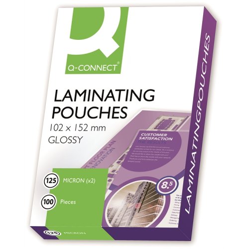Laminointitasku Q-CONNECT 102 x 152 mm 125 mic /100, hinta 2,11€