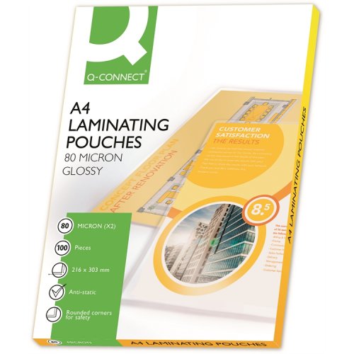 Laminointitasku Q-CONNECT A4 80 mic /100, hinta 4,44€