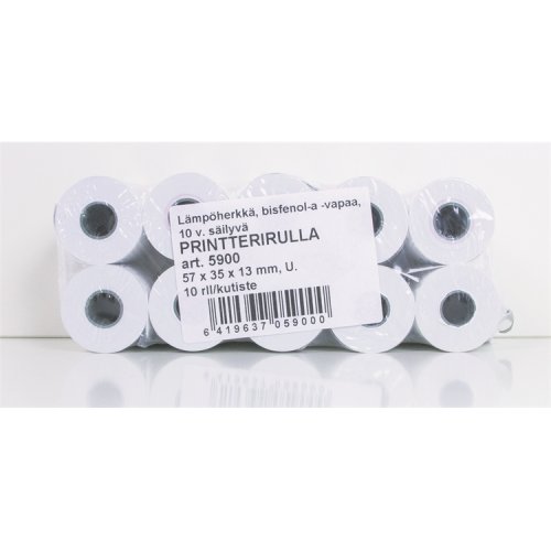 Lämpöpaperirulla Euran 57 x 33 x 13 mm 14 m BPA-vapaa, hinta 0,60€