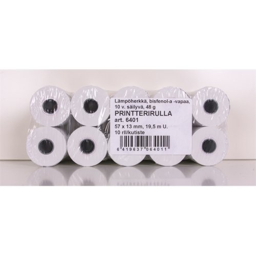 Lämpöpaperirulla Euran 57 x 38 x 13 mm 19,5 m BPA-vapaa, hinta 0,75€