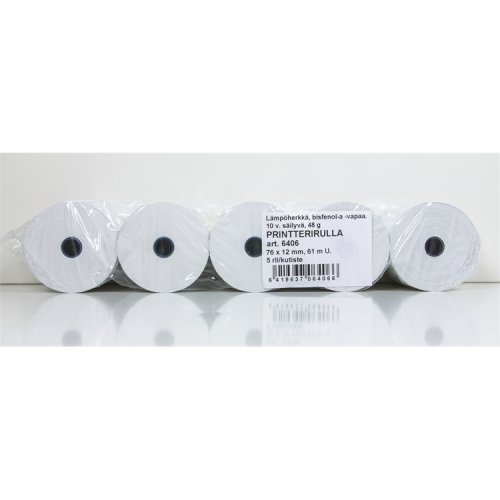Lämpöpaperirulla Euran 76 x 70 x 13 mm 61 m BPA-vapaa, hinta 3,09€
