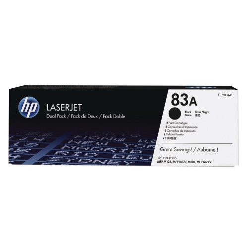 Laserkasetti HP 83A CF283AD dualpack musta värikasetti, hinta 146,10€