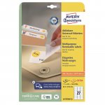 Lasertarra Avery l4737 63,5 x 29,6mm 27-osainen irtoava liima 675kpl