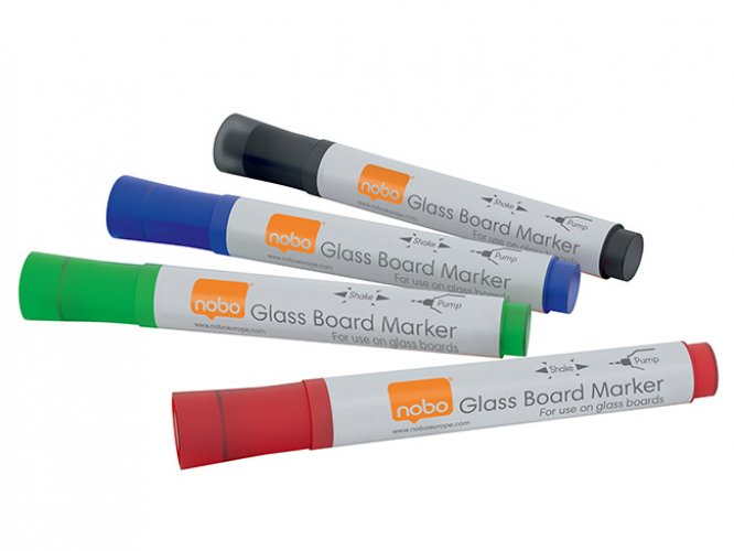 Lasitaulukynä Nobo värilajitelma 4 kpl, hinta 15,49€