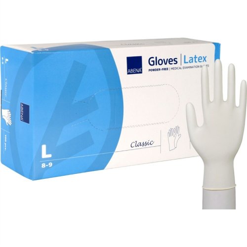 Lateksikäsine Abena Classic L karhennetut sormenpäät, hinta 18,31€