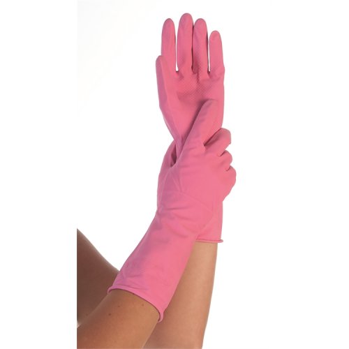 Lateksikäsine vaaleanpunainen S, hinta 0,62€