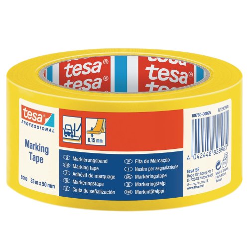 Lattiateippi Tesa® 60760 50mmx33m keltainen, hinta 19,91€